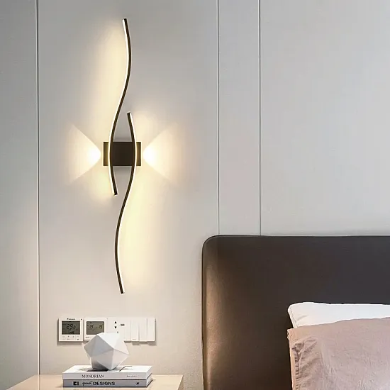 مصباح حائط بسيط وحديث لغرفة المعيشة مع إضاءة LED لتزيين المنزل مصباح حائط بسيط وحديث لغرفة المعيشة مع إضاءة LED لتزيين المنزل