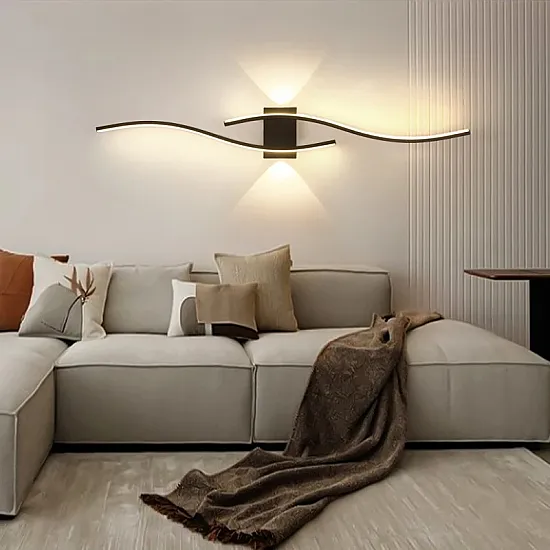 مصباح حائط بسيط وحديث لغرفة المعيشة مع إضاءة LED لتزيين المنزل مصباح حائط بسيط وحديث لغرفة المعيشة مع إضاءة LED لتزيين المنزل