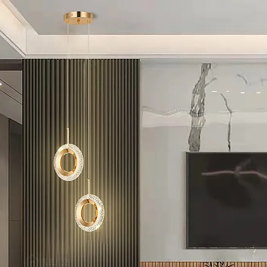 إضاءة معلقة LED بشكل حلقة بنمط نورديك، مصباح معلق داخلي لديكور الغرف، مناسب لجانب السرير في غرفة النوم وغرفة المعيشة، مصباح معلق عصري إضاءة معلقة LED بشكل حلقة بنمط نورديك، مصباح معلق داخلي لديكور الغرف، مناسب لجانب السرير في غرفة النوم وغرفة المعيشة، مصباح معلق عصري