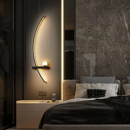 مصباح حائط LED عصري بتصميم نوردك للمساحات الداخلية مصباح حائط LED عصري بتصميم نوردك للمساحات الداخلية