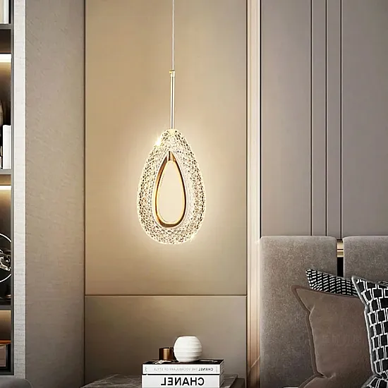 إضاءة معلقة من الكريستال LED بنمط نورديك للإضاءة الداخلية، مصباح سقف معلق لتزيين المنزل، مناسب لطاولة المطبخ، غرفة الطعام، وغرفة المعيشة إضاءة معلقة من الكريستال LED بنمط نورديك للإضاءة الداخلية، مصباح سقف معلق لتزيين المنزل، مناسب لطاولة المطبخ، غرفة الطعام، وغرفة المعيشة
