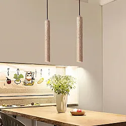 إضاءة حجرية متدلية من السقف LED نحيف بتصميم الحجر الكهفي المعلق للسقف لغرفة النوم، بجانب السرير، غرفة الطعام، أو المطبخ