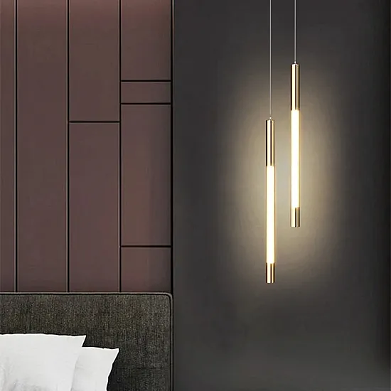 مصباح تعليق LED بتصميم عصري اسكندنافي مع إضاءة طبيعية ولمسة ذهبية فاخرة لتزيين غرف النوم والمعيشة والممرات مصباح تعليق LED بتصميم عصري اسكندنافي مع إضاءة طبيعية ولمسة ذهبية فاخرة لتزيين غرف النوم والمعيشة والممرات